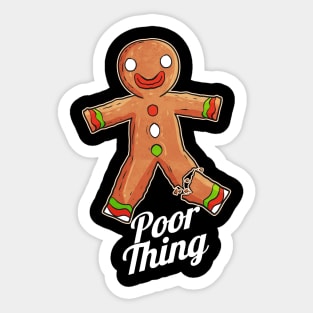 The Gingerbread Man is A Poor Thing On Christmas Sticker